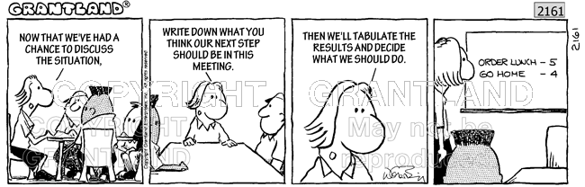 employee meeting humor cartoon